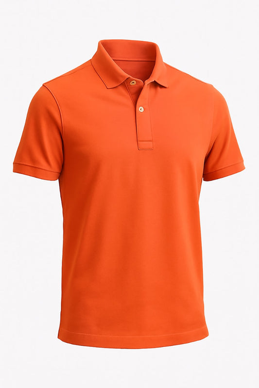 Bright Orange ONDU Polo T-Shirt | Unisex Cotton-Blend Classic Polo