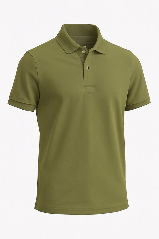 Olive Green ONDU Polo T-Shirt | Unisex Cotton-Blend Classic Polo