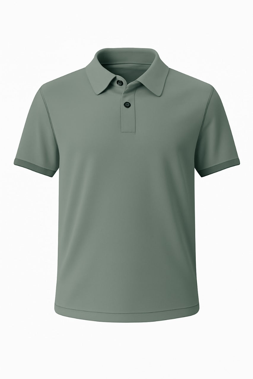 Sage Gray ONDU Polo T-Shirt | Unisex Cotton-Blend Classic Polo